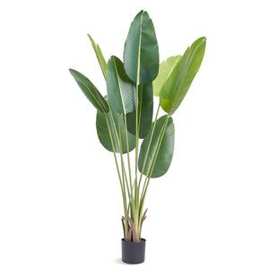 lot 61959 image: VEVOR Artificial Bird of Paradise Tree, 5 FT Tall Faux Plant, PE Material & Anti-Tip Tilt Protection Low-Maintenance Plant, Lifelike Green Fake Tree for Home Office Warehouse Decor Indoor Outdoor
