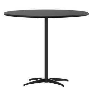 lot 61961 image: Flash Furniture Lars Black 36 Round Wood Cocktail Table with 30 and 42 Columns