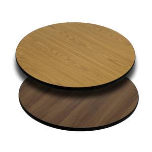 lot 61966 image: Flash Furniture Glenbrook 36 Round Table Top with Natural or Walnut Reversible Laminate Top