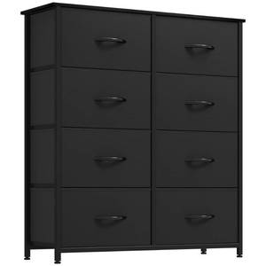 lot 63095 image: YITAHOME Fabric Dresser with 8 Drawers, Tall Dresser with Fabric Bins, Storage Tower Unit, Chest of Drawers for Living Room, Hallway