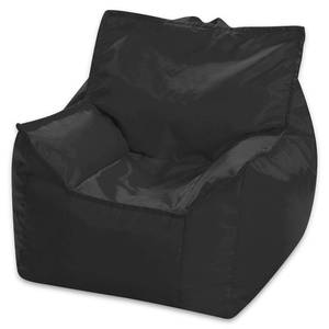 lot 63100 image: Posh Creations Bean Bag Chair Structured Comfy Seat Use for Gaming, Reading and Watching TV, Newport, Black