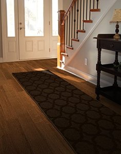 lot 63104 image: Garland Rug Sparta Non Slip Polypropylene 2 Ft. X 8 Ft. Brown Mocha Area Rug- Ideal for Living Rooms & Hallways, Stylish & Durable for High-Traffic Areas