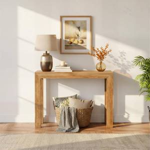 lot 63115 image: PlankBeam Modern Solid Wood Console Table, 46 Inch, Sofa Table, Narrow Entryway Table for Hallway, Behind The Couch, Living Room, Foyer, Easy Assembly, Pecan