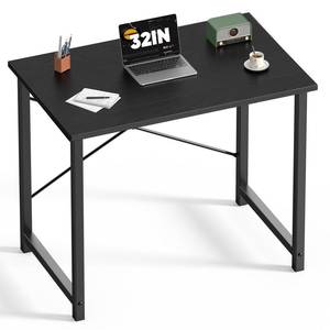 lot 63121 image: DUMOS 32 Inch Office Small Computer Desk Modern Simple Style Writing Study Work Table for Home Bedroom - Wood Black -