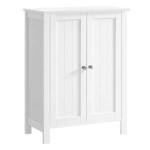 lot 63135 image: VASAGLE Floor Storage Cabinet, Freestanding Storage Unit with 2 Adjustable Shelves, for Bathroom Living Room Dining Kitchen, 11.8 x 23.6 x 31.5 Inches, Cloud White UBCB060WH01S