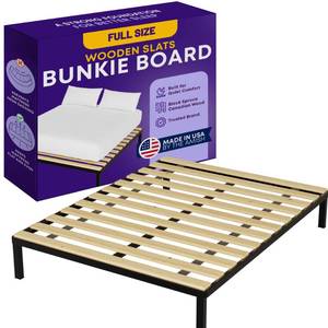lot 63141 image: Greaton, Wooden Full Bed Slats for Support Under Mattress Replacement Wood Slats for Full Size Bed Frame Under Mattress Support Without Extra Height 2.38 Standard Width
