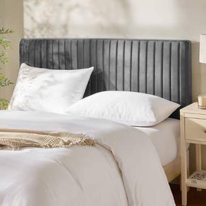 lot 63149 image: Hearth & Harbor Queen Headboard Only, Floating Wall Mounted Headboard Queen Size, Easy Assemble Upholstered Peel and Stick Headboards, 3D Soundproof Bed Wall Panels, Velvet Stick on Headboards, Grey