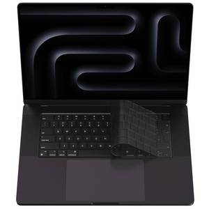 lot 55135 image: MacBook EUUK Layout Keyboard Cover, Premium Ultra Thin Protector for 2025-2021 M4M3M2M1 ProMax MacBook Pro 1416, M4M3M2 MacBook Air 1315 - Retail $9