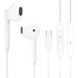 lot 55149 image: USB C Headphones for iPhone 17 16 15, Wired Headphones USB-C for iPad Pro Air Mini, iPad 10th, MacBook, Type C Earbuds for Samsung, Google Pixel, Earphones for Lenovo, Dell, Microphone, Volume Control - Retail $10