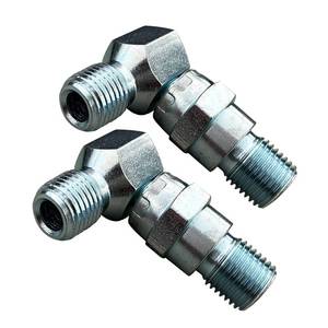 lot 55152 image: 2 PCS 90 Degree Hydraulic Hose Swivel Elbows for Meyer Snow Plow Snowplow Blade 21855