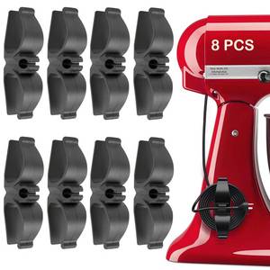 lot 55168 image: Upgraded kitchen appliance cord organizers Stick On Appliance Wire Organizer, Cord Organizer for Appliances Wire Wrapper for Kitchen Appliances Mixers, Coffee Maker, Pressure Cooker - Retail $8