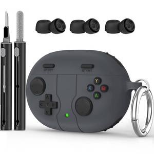 lot 55210 image: Beats Studio Buds Plus Case Cover, 20212023 New Beats Studio Buds, Wireless Earbuds Silicone Case Accessories with Keychain, Dark Grey - Retail $9