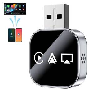 lot 55217 image: Screen Mirroring Wireless Carplay Adapter for Car, 2026 Upgrade 3 in 1 Video Play Box Compatible with iPhoneAndroidiOSAirplayApple Phone, Auto Link TV, Dual WiFi & Bluetooth 5.0(for iPhone) - Retail $40