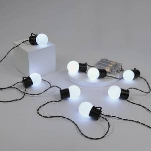 lot 55231 image: Battery Operated String Lights for Marquee Light Up Letters Numbers LED 8-Bulb White Indoor Outdoor Cool White Light Bulbs Bedroom Wall Christmas Decor Wedding Birthday Party Decorations - Retail $13