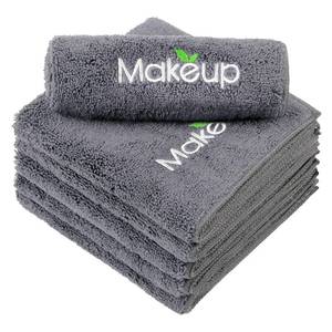 lot 55241 image: Makeup Remover Wash Cloths - Super Soft & Quick Dry Microfiber Face Towel, Absorbent Washcloths for Cleansing, Fingertip Face Towels for Makeup Removal, 13 x 13 inch, Pack of 1, 6 Count, Grey - Retail $9