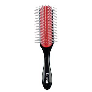 lot 55257 image: Classic Styling Curly Hair Brush. 9 Row Black Brush for Detangling, Separating, Shaping. For Women and Men Wet or Dry Hair. - Retail $9