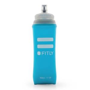 lot 55268 image: Large Soft Flask - 17 oz (500 ml) - Shrink As You Drink Pocket Soft Water Bottle for Hydration PackRunning Vest- Folding Water Bottle for Running, Hiking, Cycling - Ski Water Bottles (F5L) - Retail $17