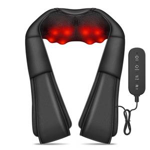 lot 55281 image: Neck Massager Back Massage with Heat, Shiatsu Shoulder Massager for Neck, Back, Shoulder, Foot and Leg Muscle Relax, Electric Deep Tissue 3D Kneading Massager for Women Men Mom Dad - Retail $43