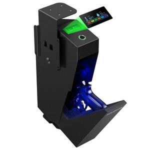 Gun Safe, Biometric Pistol Safe Fingerprint Quick Access Drop Down Handgun Safe Mount Bedside Gun Safe for Desk Nightstand - Retail: $100