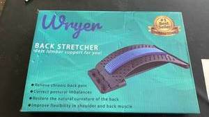 lot 109 image: Back Stretcher for Pain Relief, Spine Aligner for Chair & Bed with Massager, Back Cracking Device, Lumbar Stretcher for Spinal Decompression, Scoliosis, Sciatica and Herniated Disc