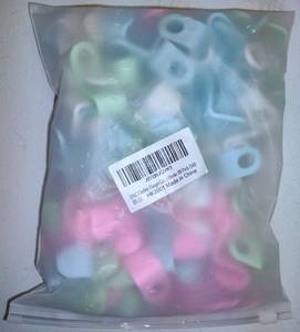 lot 202 image: Pastel Colored clothes hanger hooks 100 pack