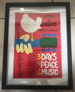 lot 311 image: Woodstock Festival 1969 Concert Poster - An Aquarian Exposition