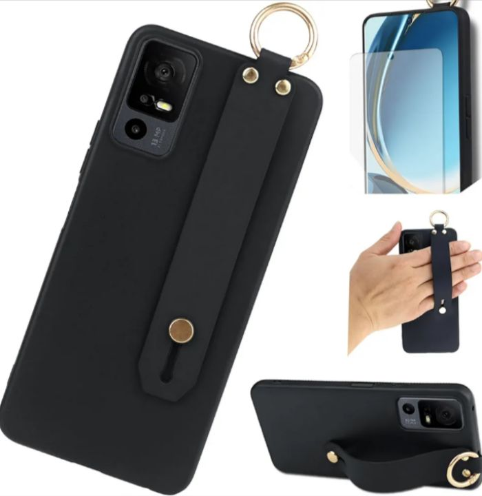 lot 1006 image: Case for TCL 40XE 6.56 40X Phone Hand Strap Case with Metal Ring Soft Silicone TPU Protective Cover 40 XE DP60