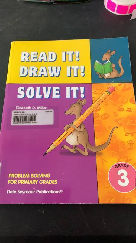 lot 188 image: Read It Draw It Solve It - Grade 3 Problem Solving Workbook
