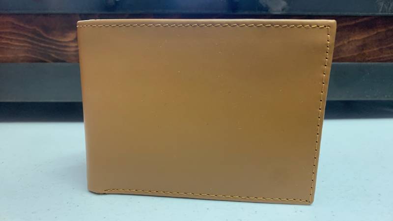 lot 245 image: Handcrafted Tan Leather Bifold Wallet 13 pockets