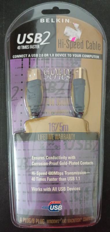lot 259 image: Belkin F3U133-16-GLD Gold Series USB Device Cable