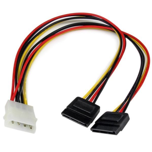 lot 520 image: StarTech.com PYO2LP4SATA 1 ft. LP4 to 2 SATA Internal Power Splitter Cable ITR80