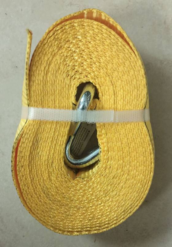 lot 538 image: Heavy Duty Yellow Cargo Tie Down Strap Roll