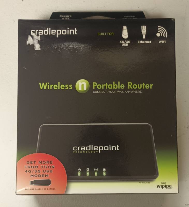 lot 103 image: Cradlepoint CTR35 Wireless N Portable Router