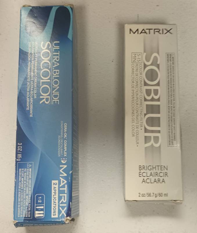 lot 102 image: Matrix Professional Hair Color Set - Socolor Ultra Blonde and Soblur Brighten
