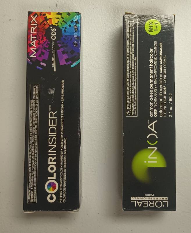 lot 101 image: Matrix Color Insider and LOreal Inoa Professional Hair Color