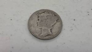 lot 4 image: 1919 Mercury Dime Coin 90% Silver