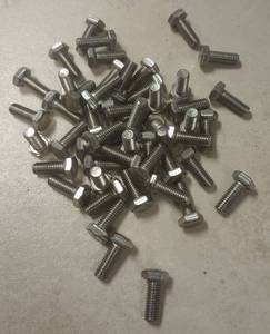lot 802 image: Stainless Steel M6 Hex Head Screws - Pack of 50