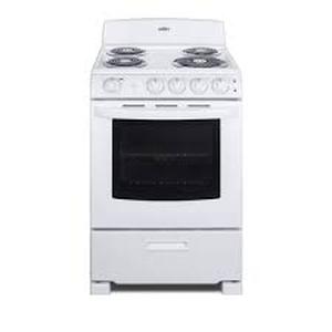 lot 21 image: Summit Appliance24 in. 2.9 cu. ft. Electric Range in White - Retail $675