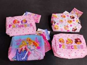 lot 1508 image: Disney Princess Zip Pouches Set