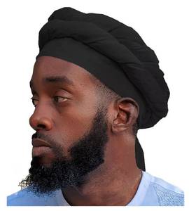 lot 1632 image: Black Silk Turban Style Head Wrap