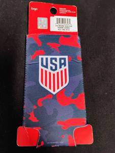 lot 1649 image: USA Soccer National Team Camo Drink Can Cooler 2-Sided