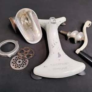 lot 1657 image: Vintage Enterprise No-Clamp Meat Grinder