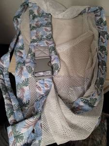 lot 1775 image: Tropical Print Baby Carrier with Mesh Panel