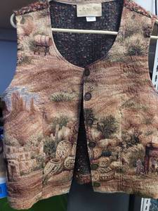 lot 2953 image: New Frontier Southwestern Tapestry Vest