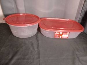 lot 2748 image: McCormick Food Storage Containers with Red Lids