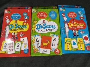 lot 2789 image: Dr. Seuss Flash Cards Learning Set - Numbers, ABCs, Colors & Shapes