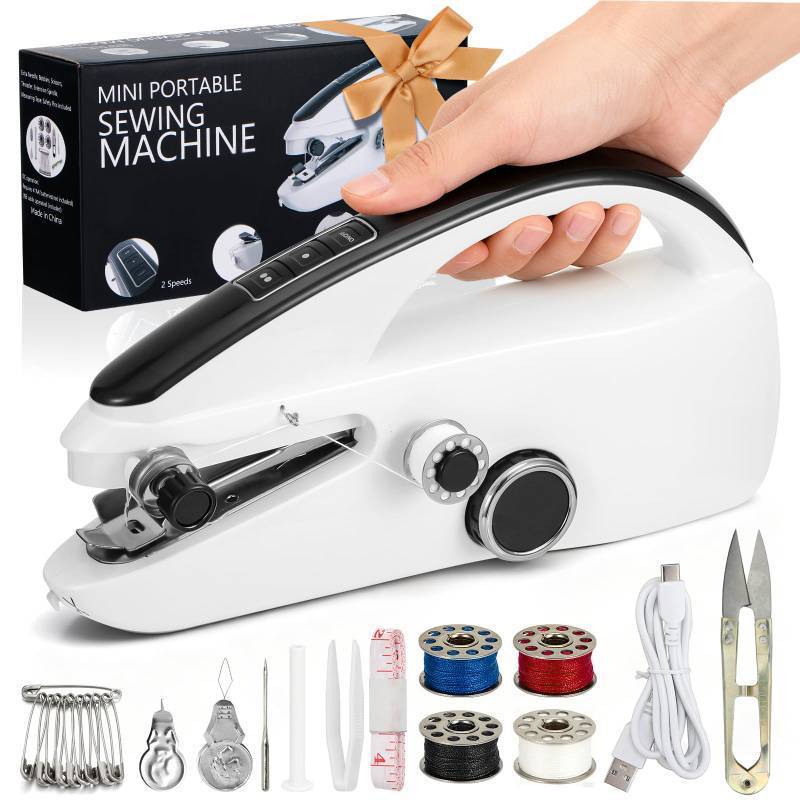 lot 15385 image: Handheld Sewing Machine for Beginners, Easy to Operate and Fast Stitch Suitable for Clothes, Fabrics and Quick Home Repairs for Mom Birthday Valentines Day Christmas Gifts