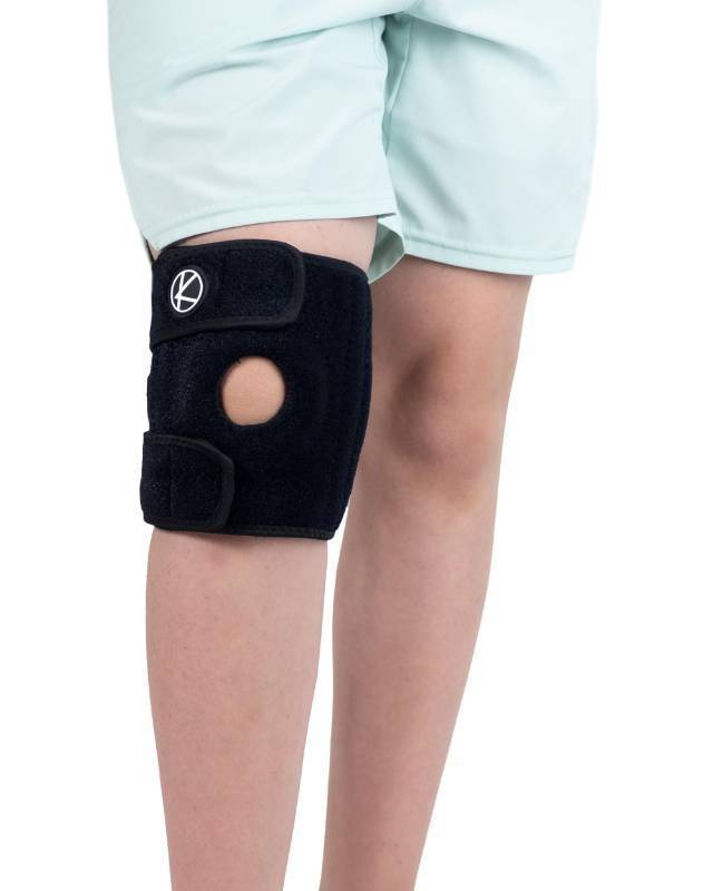 lot 43577 image: Kids Knee Brace - Osgood Schlatter Knee Brace Youth for Kids, Sports, Pain, Arthritis, Patella, Meniscus Tear, MCL, ACL - Adjustable Compression Support for Child, Boys & Girls (Black) - Retail $20