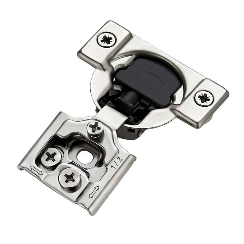 lot 54581 image: 26 Pack 13 Pairs 12 inch Overlay Soft Close Hinges for Kitchen Cabinet Hinges Satin Nickel Hidden Hinges Stainless Steel Concealed Hinge self Closing - Retail $50