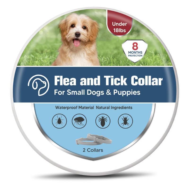 lot 71842 image: Flea Collar for Small Dogs, Tick Collars for Puppy, Small Dog Flea Collar Under 18 lbs, 8 Months Protection (Pack of 2) - Retail $30